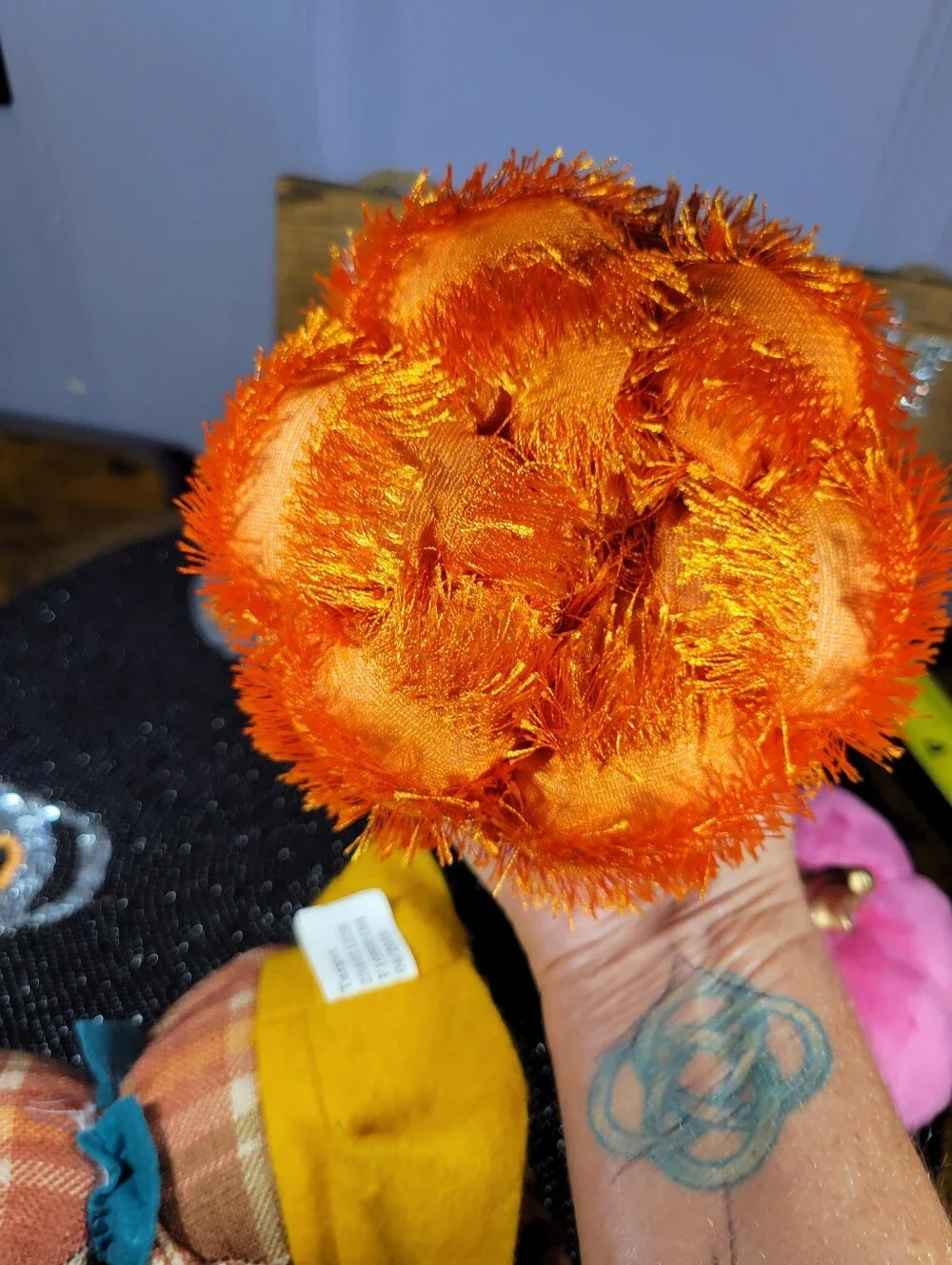 Target Bullseye playground burlap fox & Plush Pumpkins - Home Accents